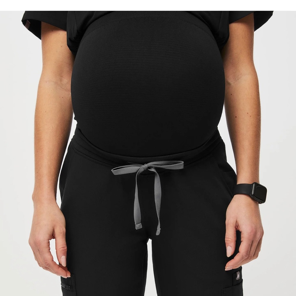 FIGS Black Maternity Scrub Pants